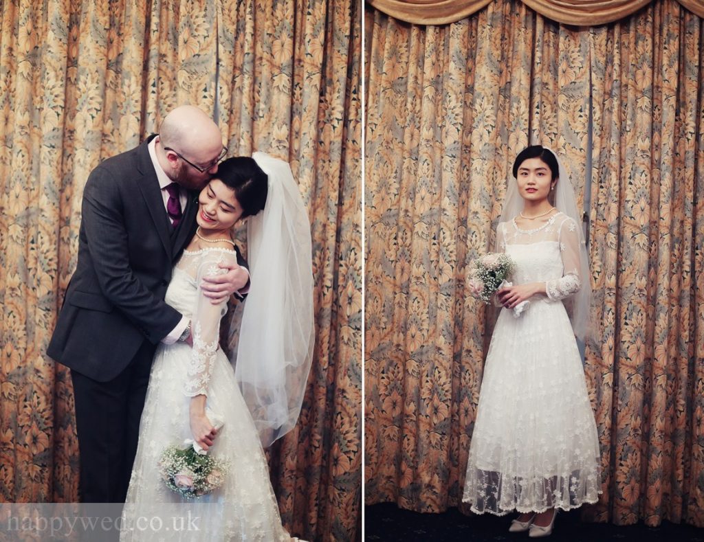 bride and groom portrait at manor parc hotel Cardiff