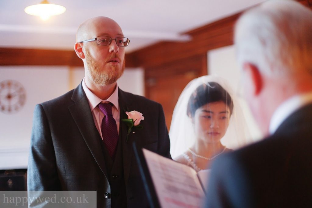 marriage ceremony at manor parc hotel Cardiff
