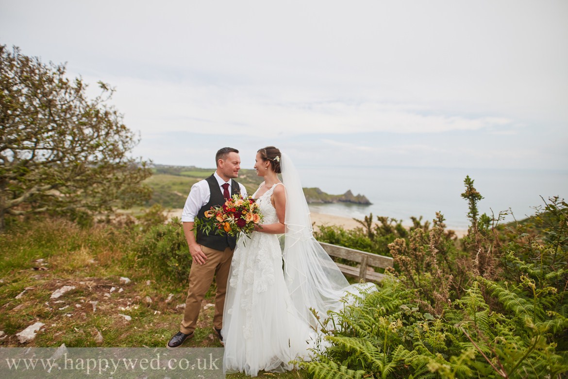 Three cliffs bay wedding photography