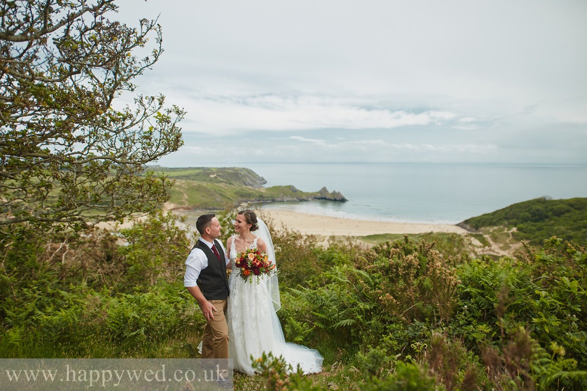 Three cliffs bay wedding