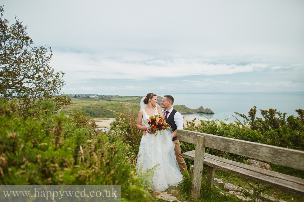 Three cliffs bay wedding photography