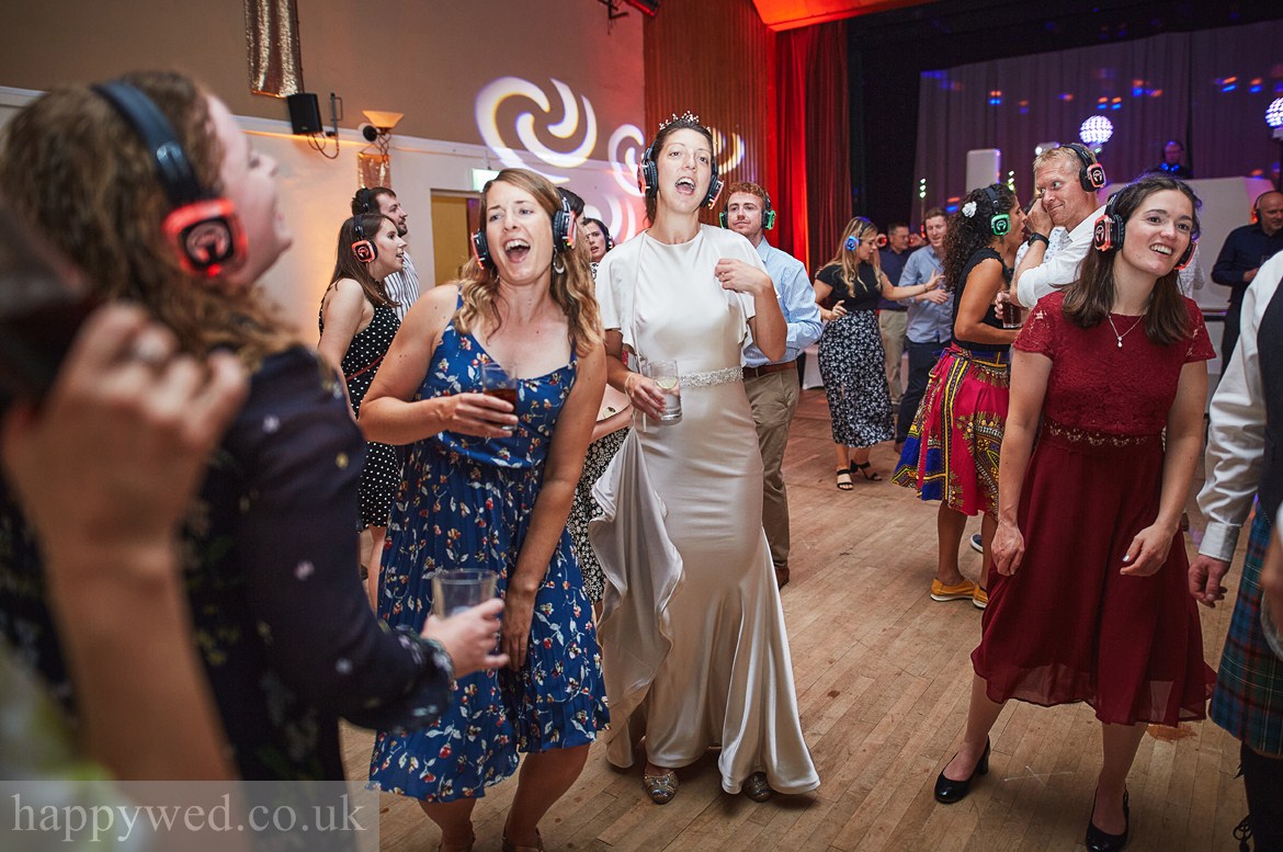 Wedding silent disco at Clevedon Centre
