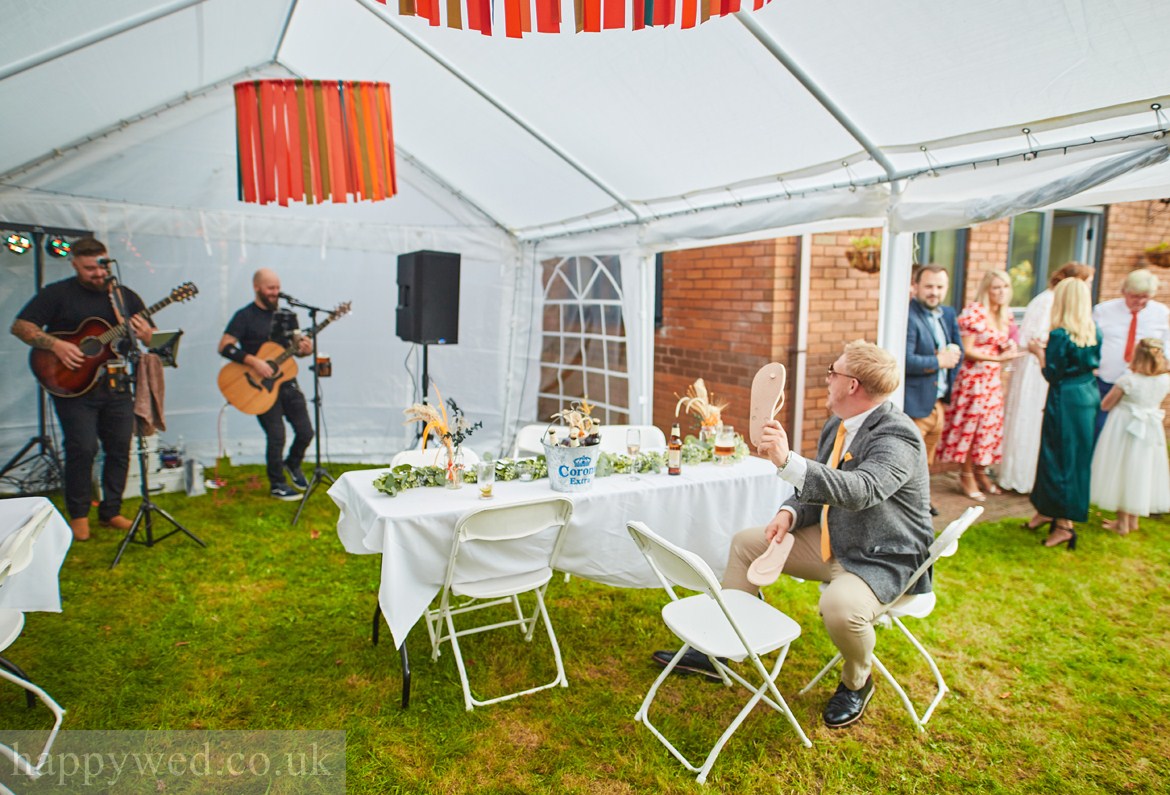 Marquee wedding reception wedding photographer South Wales