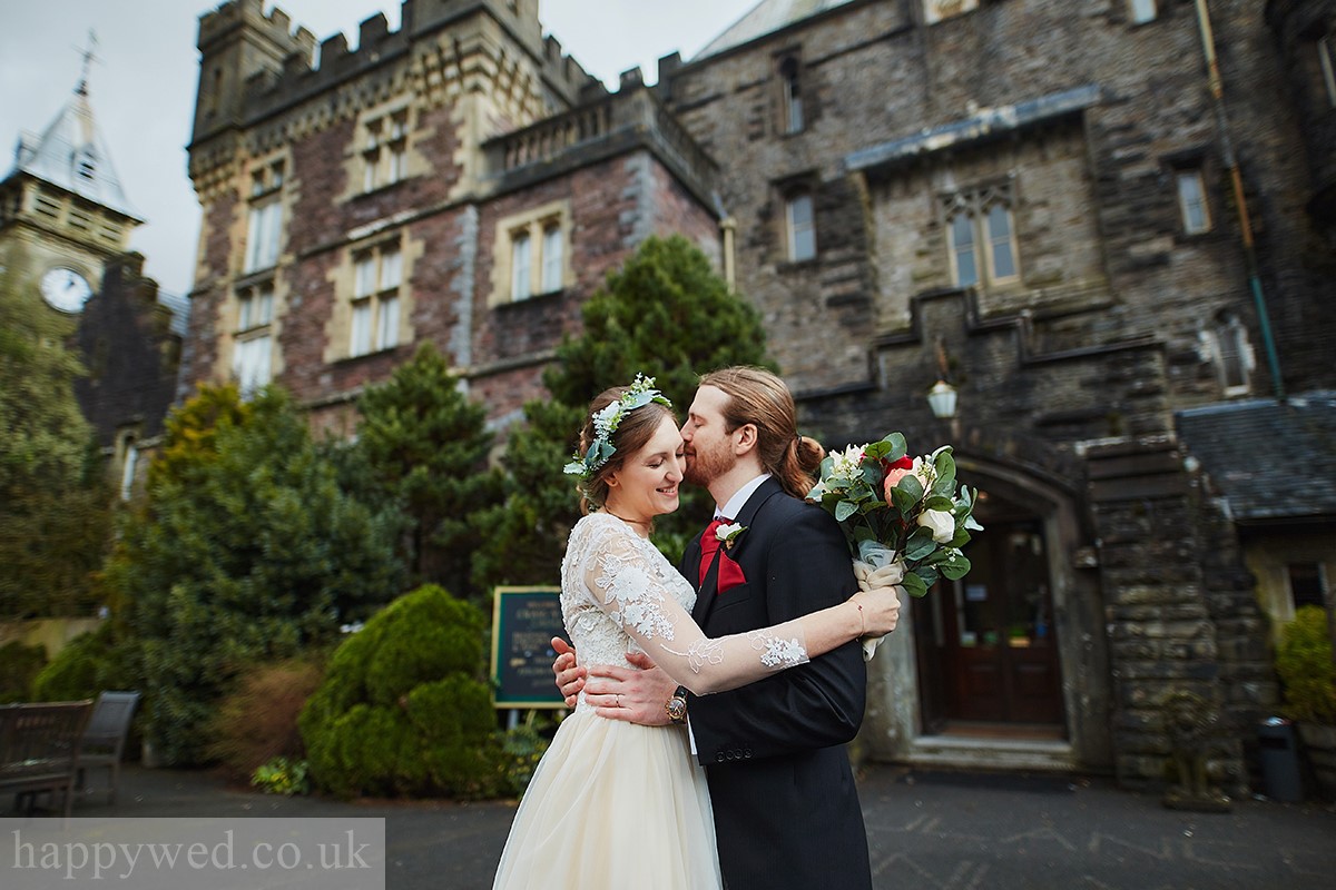 Craig y Nos castle relaxed wedding photography