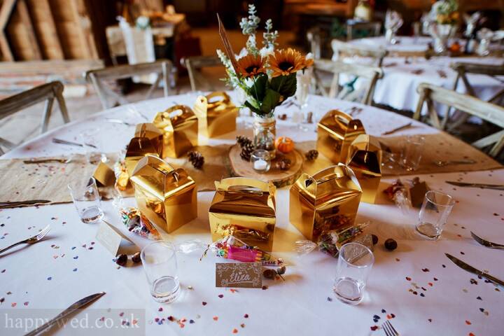 October wedding day at Over barn