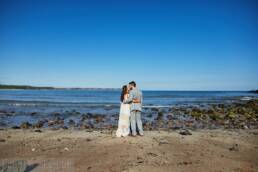Oxwich bay bride and groom
