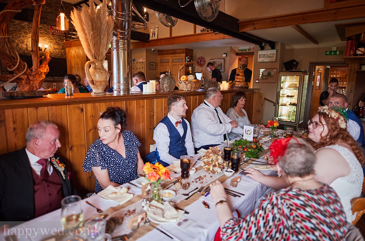 The Gwaelod-y-Garth Inn wedding reception