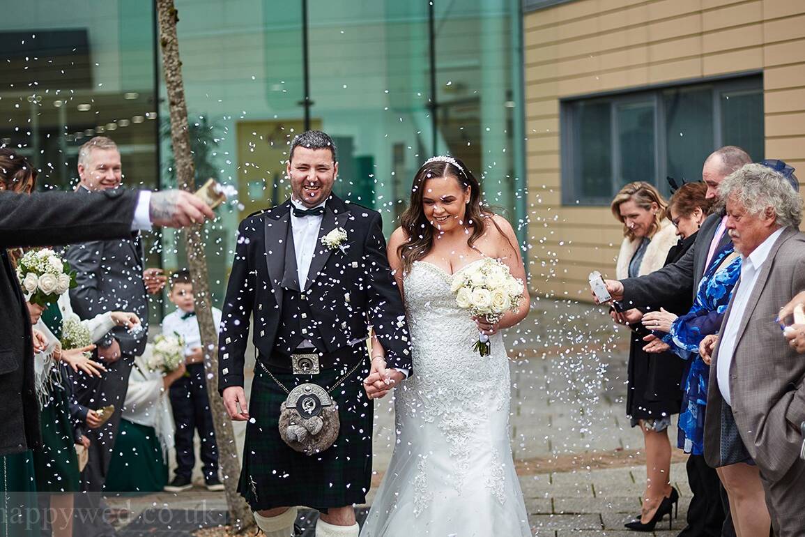 photographs taken at Caerphilly registry office