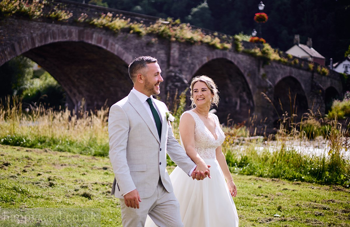 river Usk wedding photos