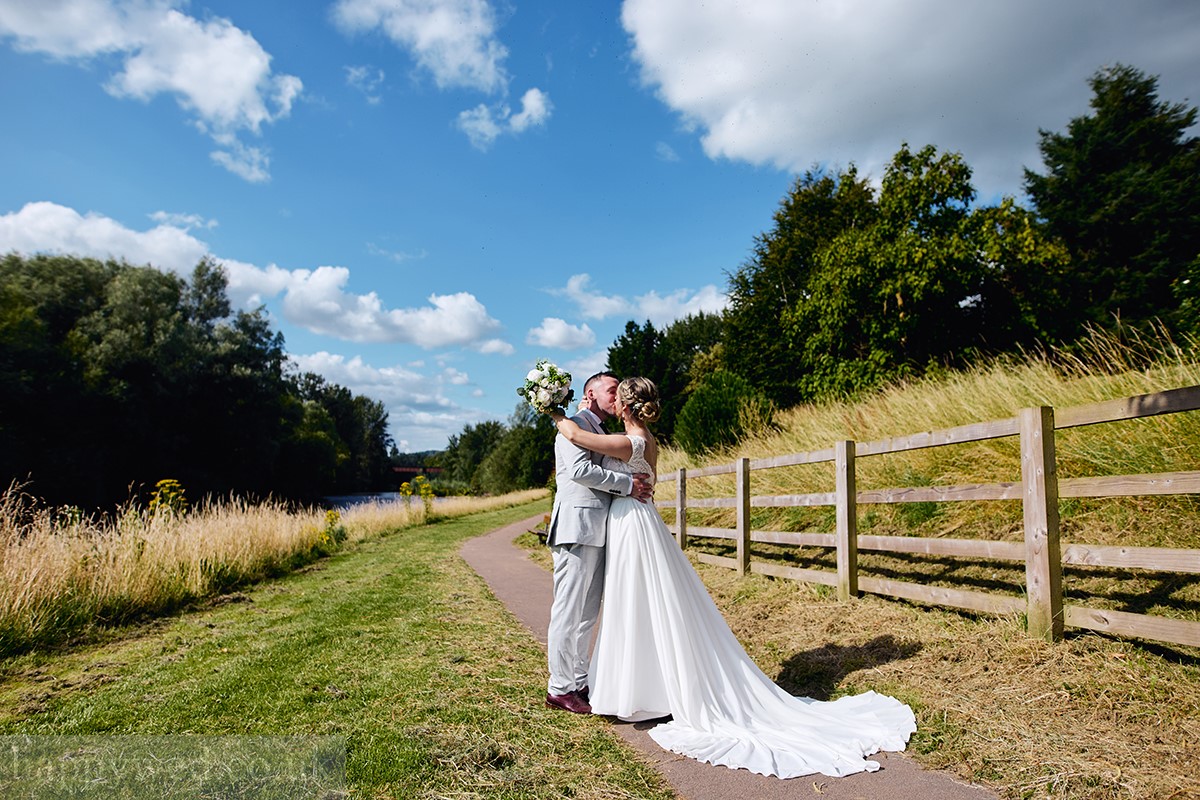 river Usk wedding photos