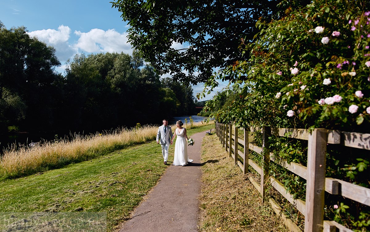 river Usk wedding photos