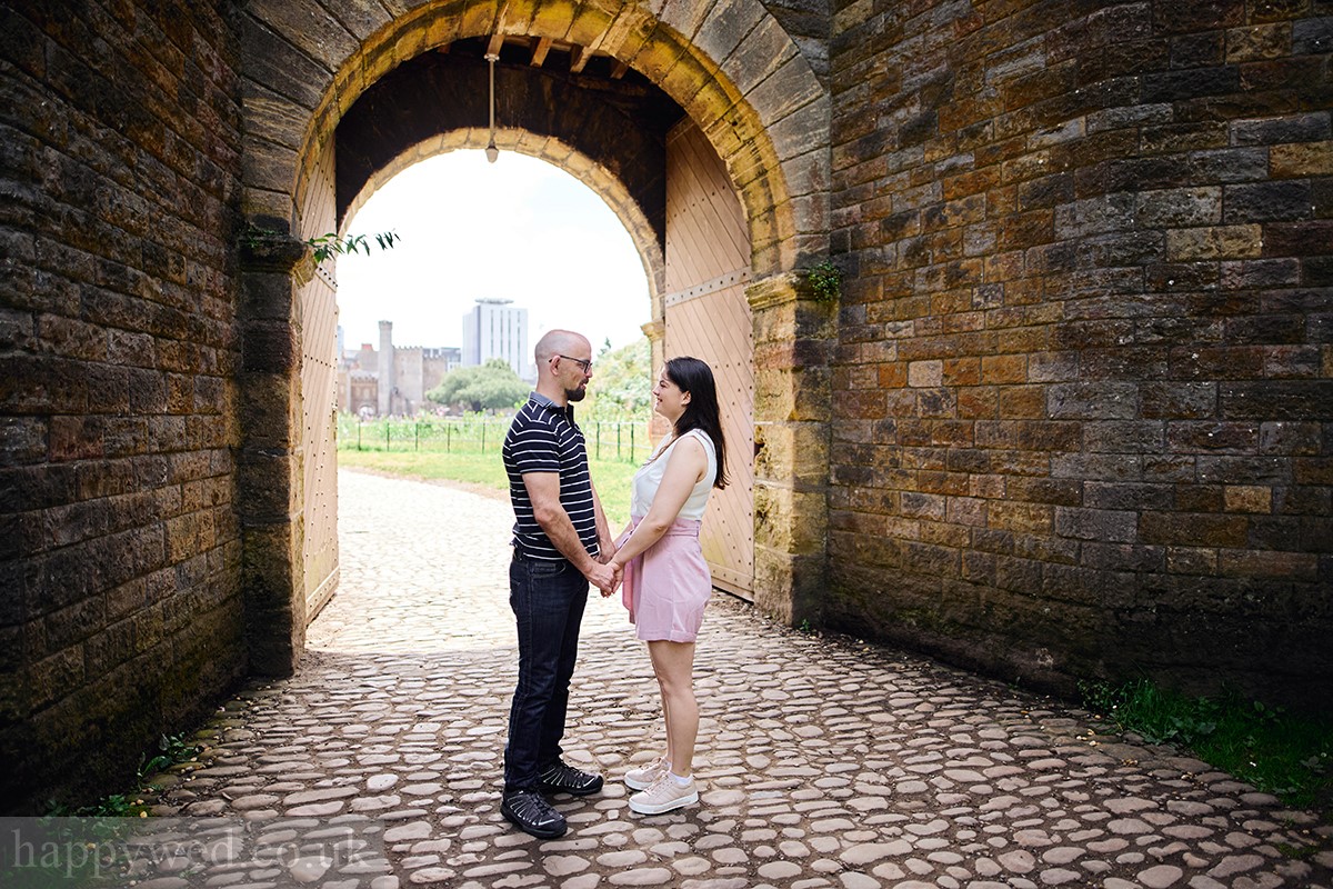 Cardiff castle engagement photography