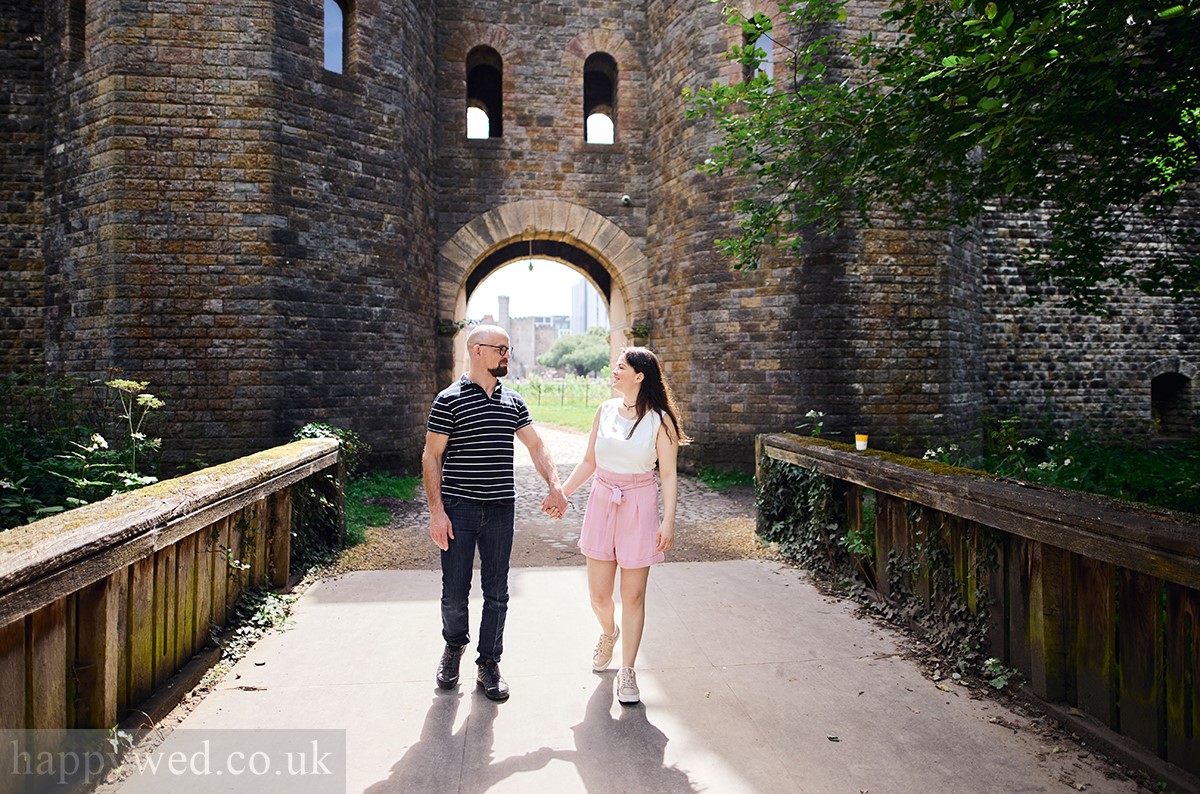 Cardiff castle pre-wedding photography