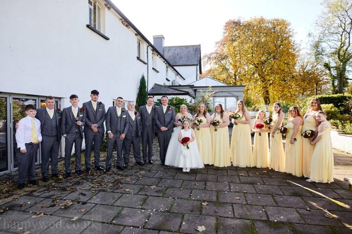 wedding celebrations at Llechwen Hall