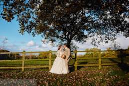golden hour light Bryn Meadows wedding