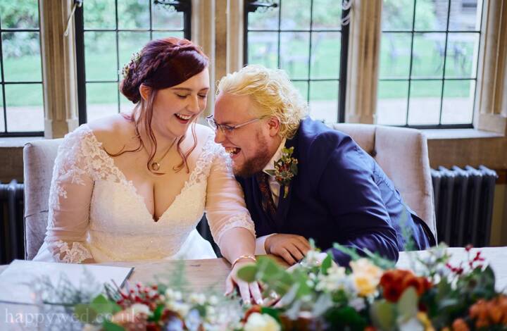 The ceremony at Coombe Lodge