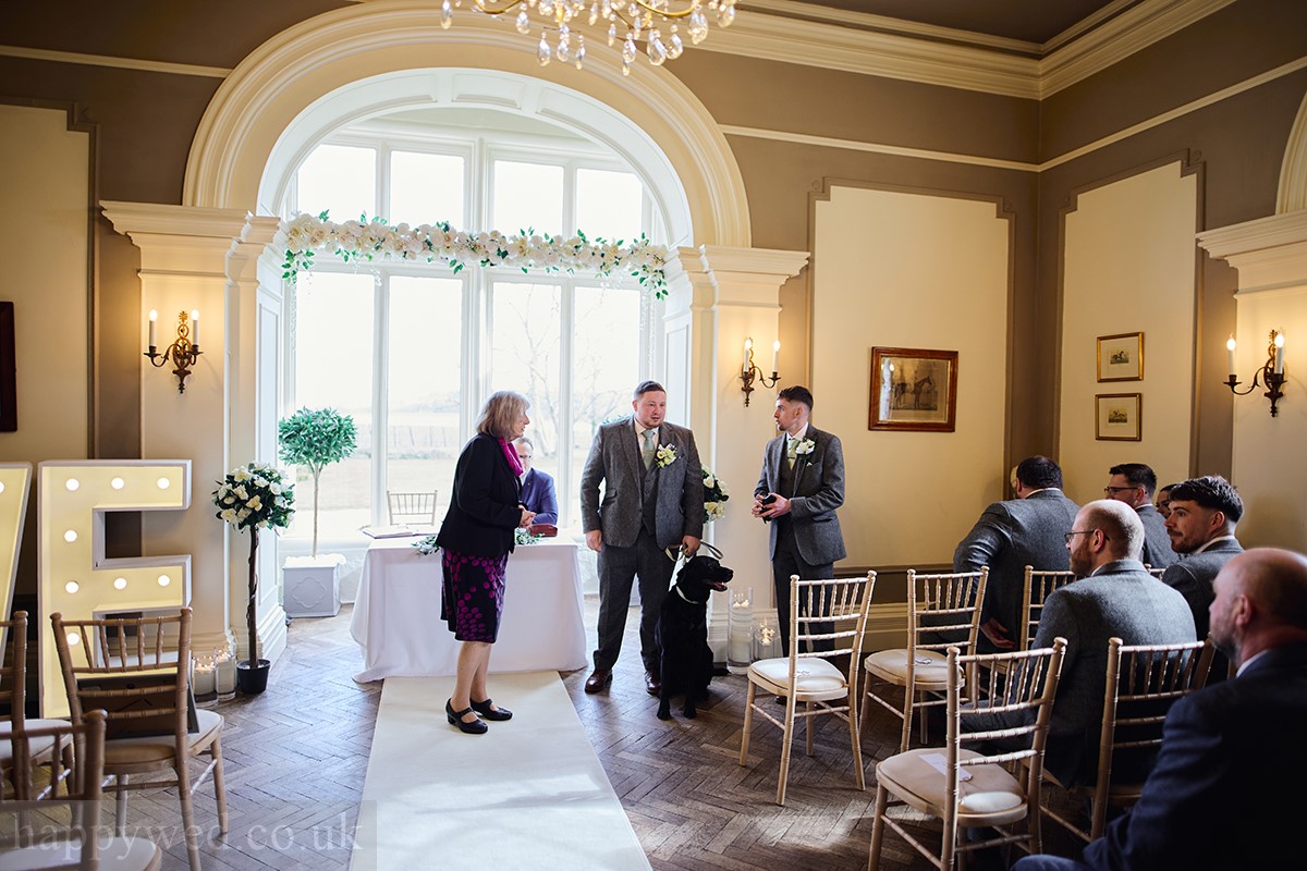 March wedding at Glewstone Court