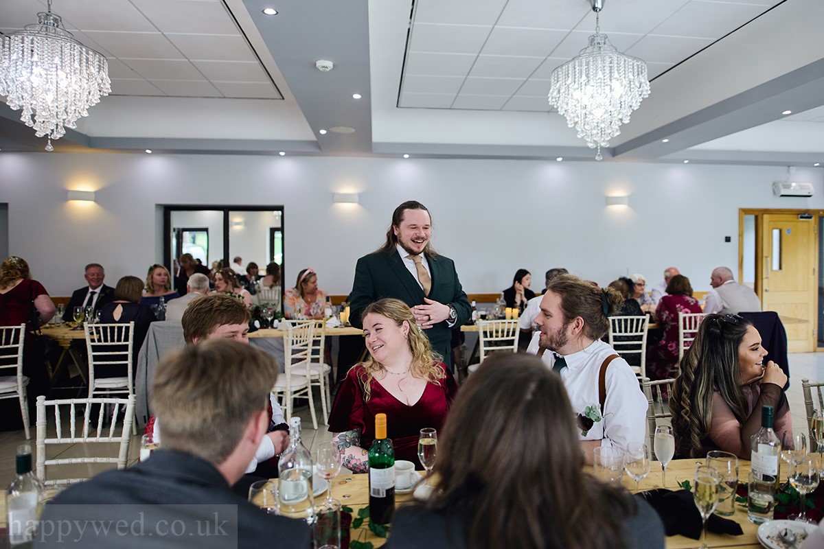 Canada lodge and lake wedding breakfast