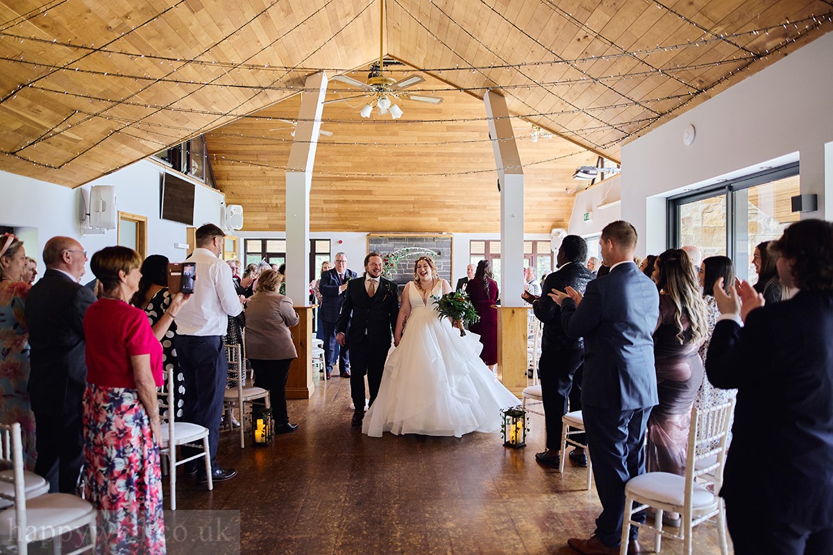 Canada lodge and lake wedding ceremony