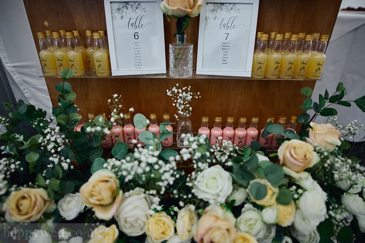Bryn Meadows wedding breakfast setup