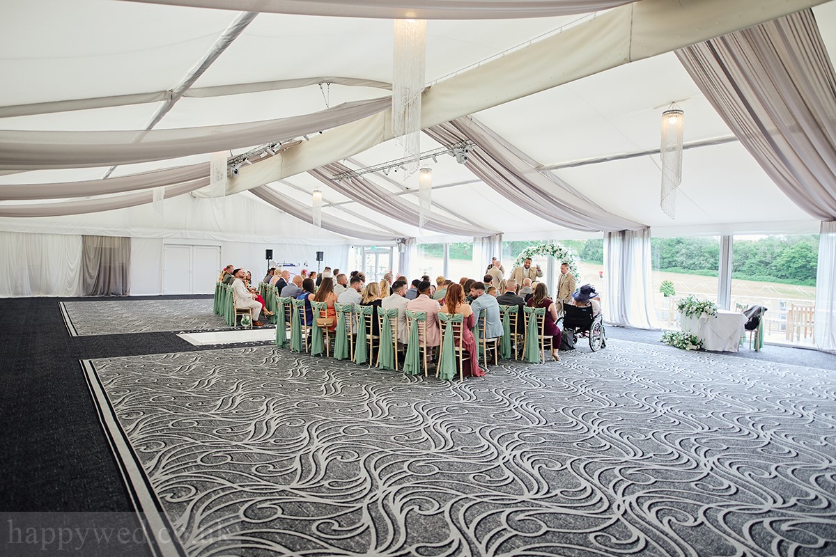 Bryn Meadows wedding ceremony photos marquee