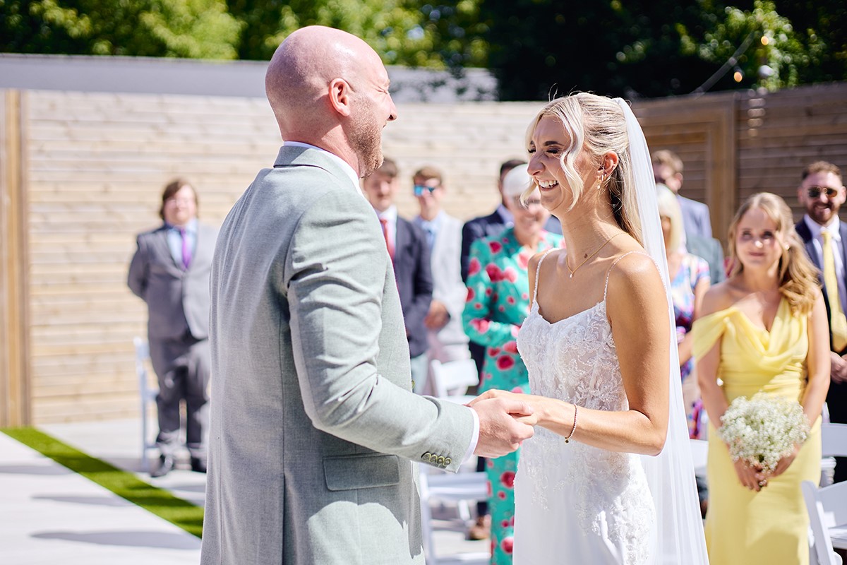 De Courceys Manor outdoor wedding