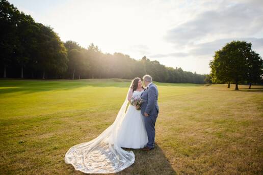Bride and groom sunset photos Bowood hotel