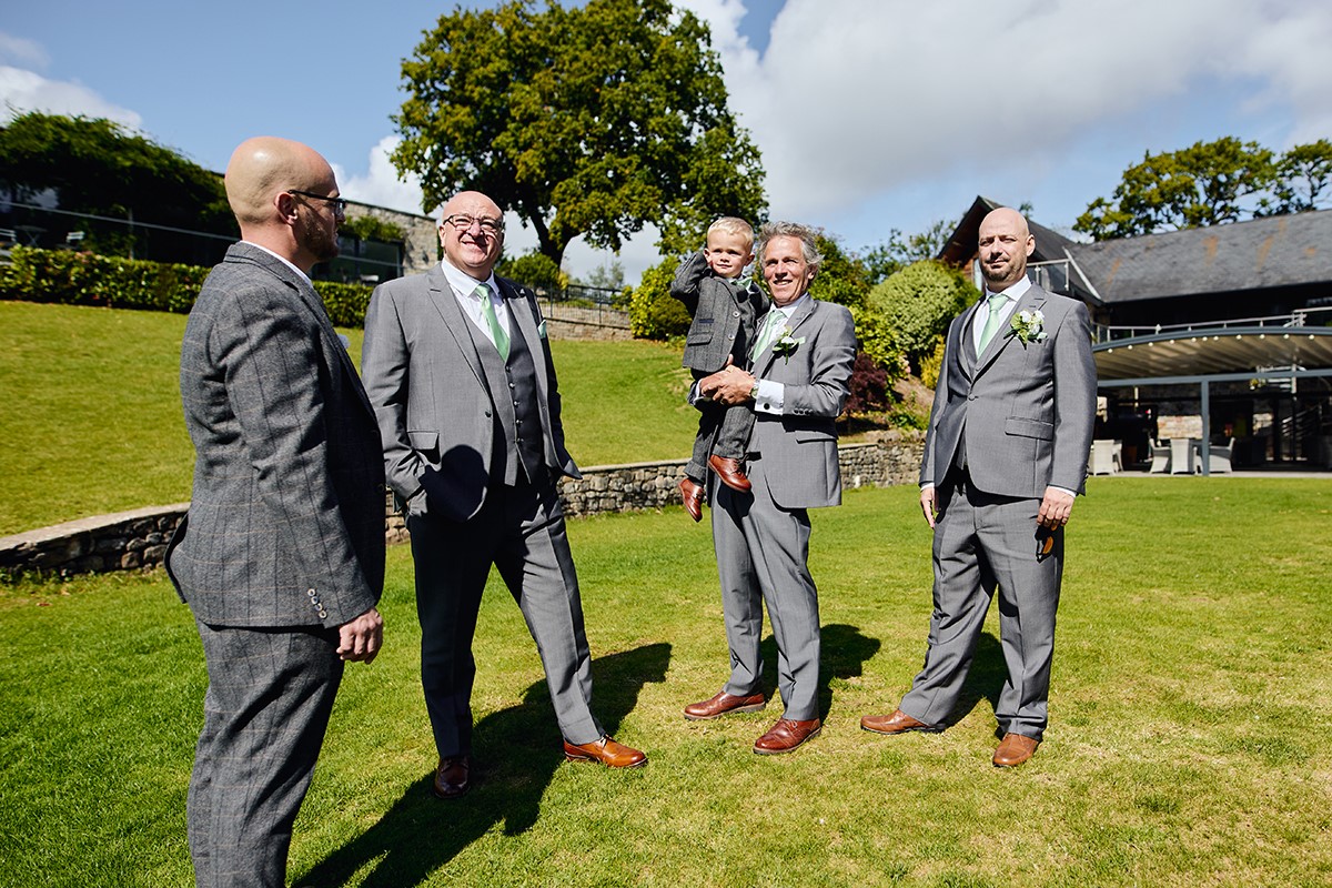 Canada lodge and lake arrival of the groom and his party