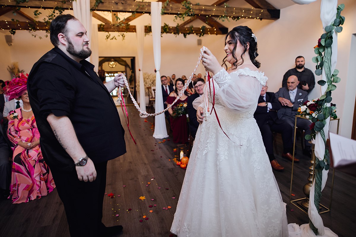 October wedding Ocean View Windmill Gower