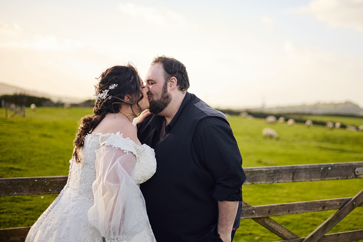 atmospheric couple portraits Ocean View Windmill Gower