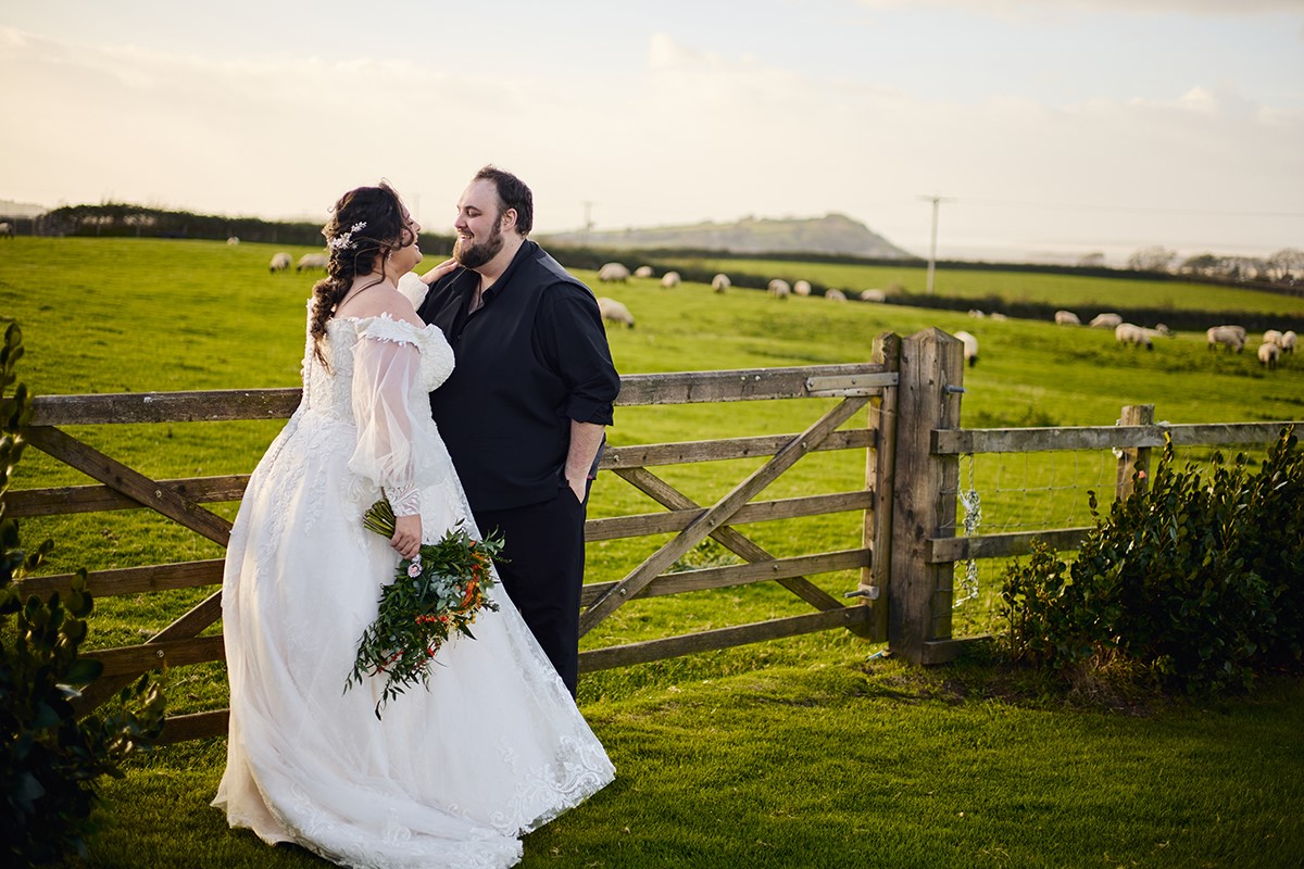 atmospheric couple portraits Ocean View Windmill Gower