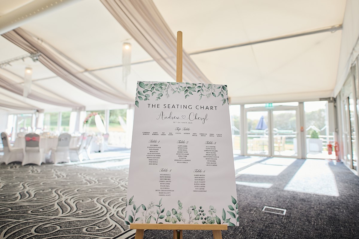Bryn Meadows wedding breakfast