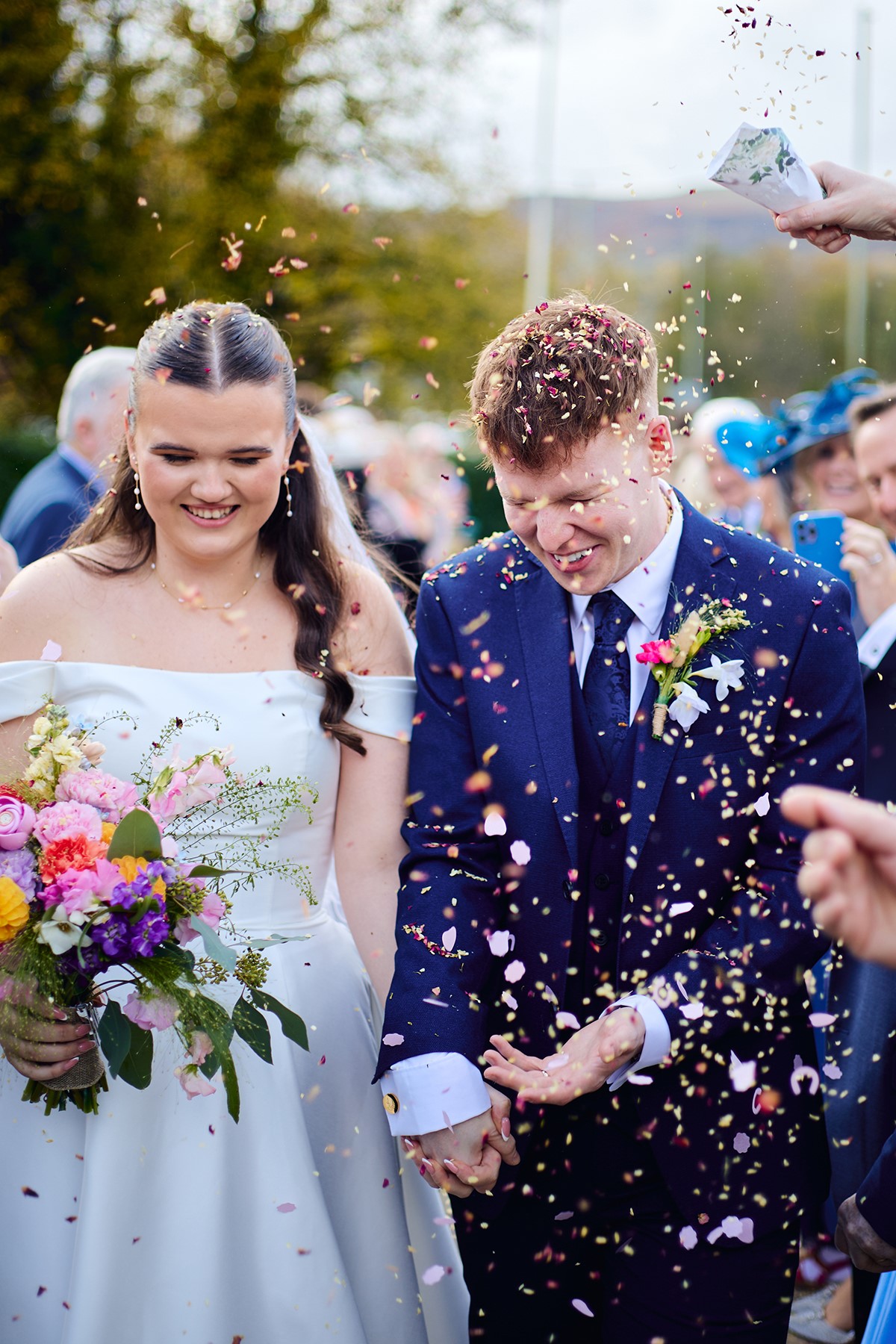 bride and groom portraits outside Heritage park hotel