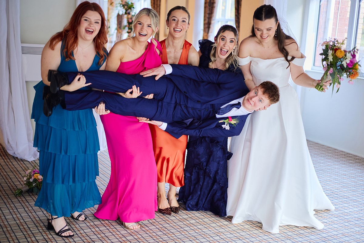 bride and groom portraits inside Heritage park hotel
