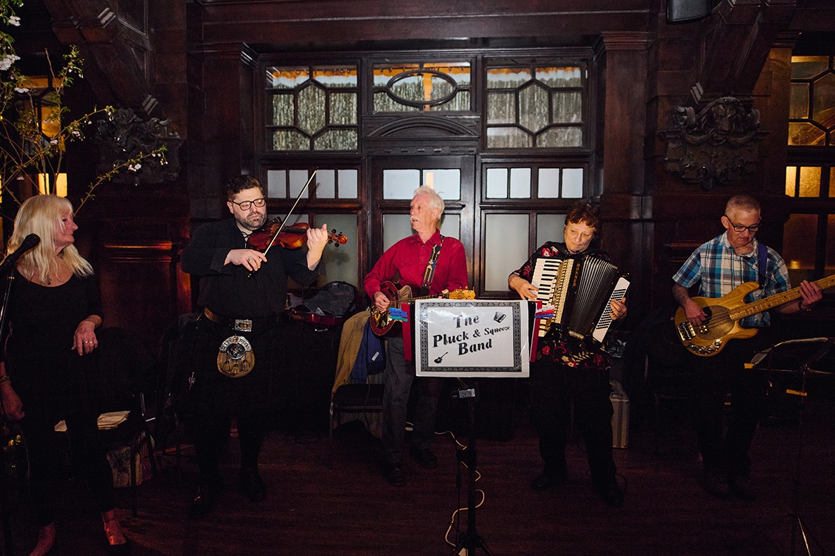 The pluck and squeeze band photos