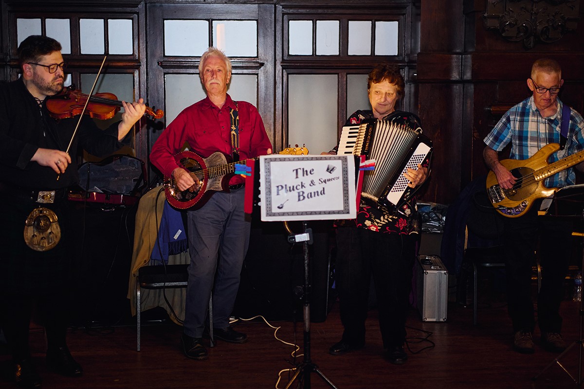 The pluck and squeeze band photos