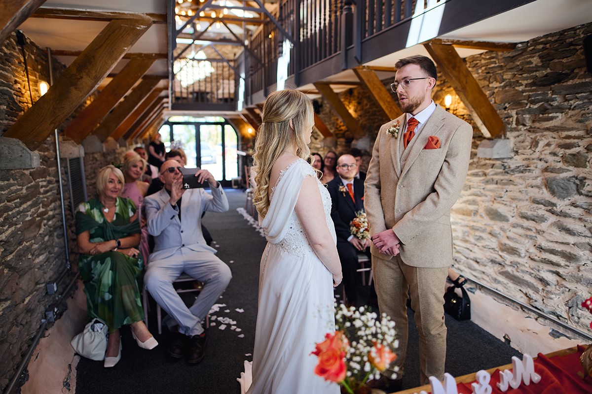 Llechwen hall hotel wedding ceremony