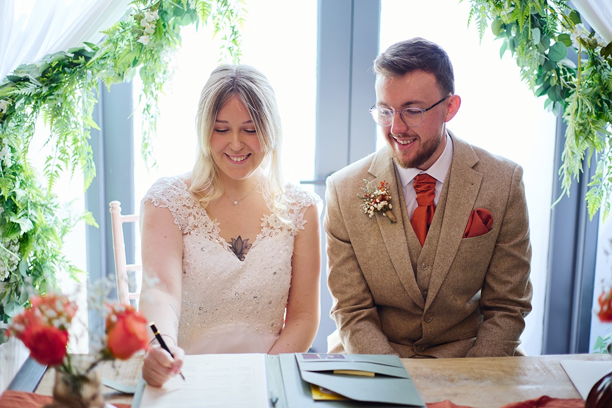 Llechwen hall hotel wedding ceremony