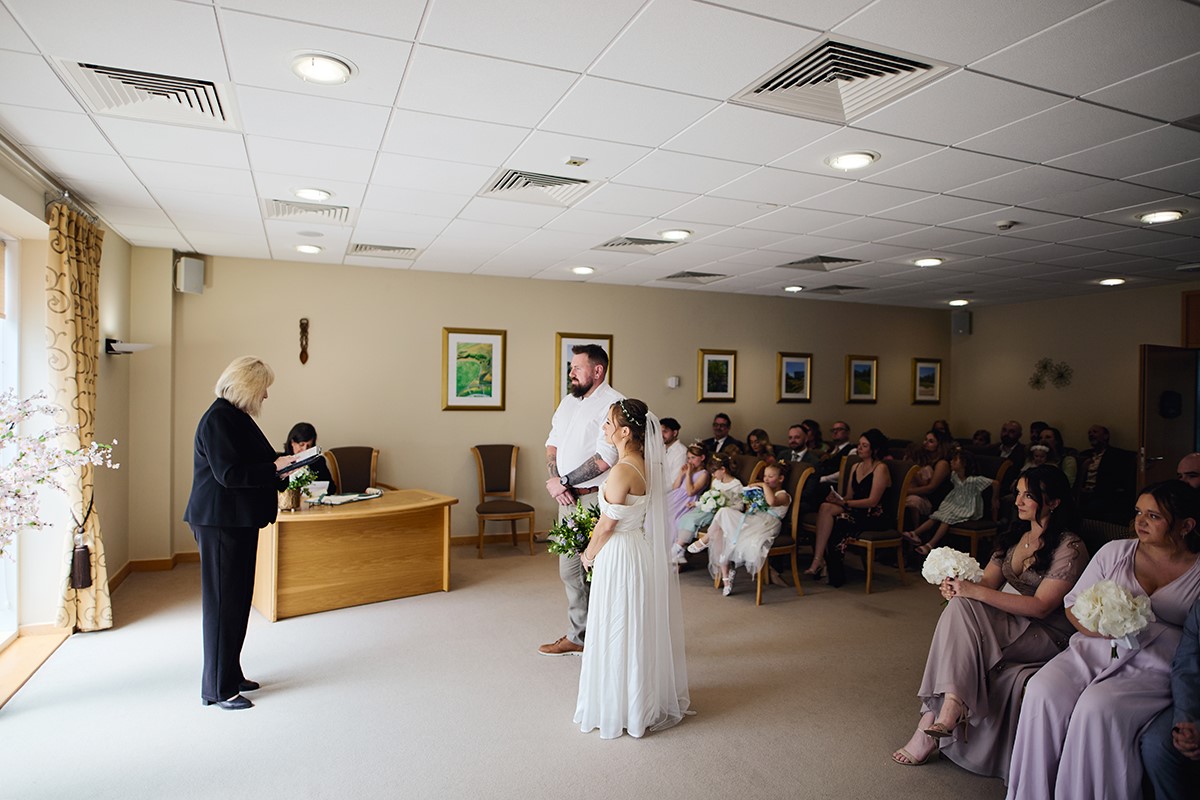 wedding at the Caerphilly Registry Office