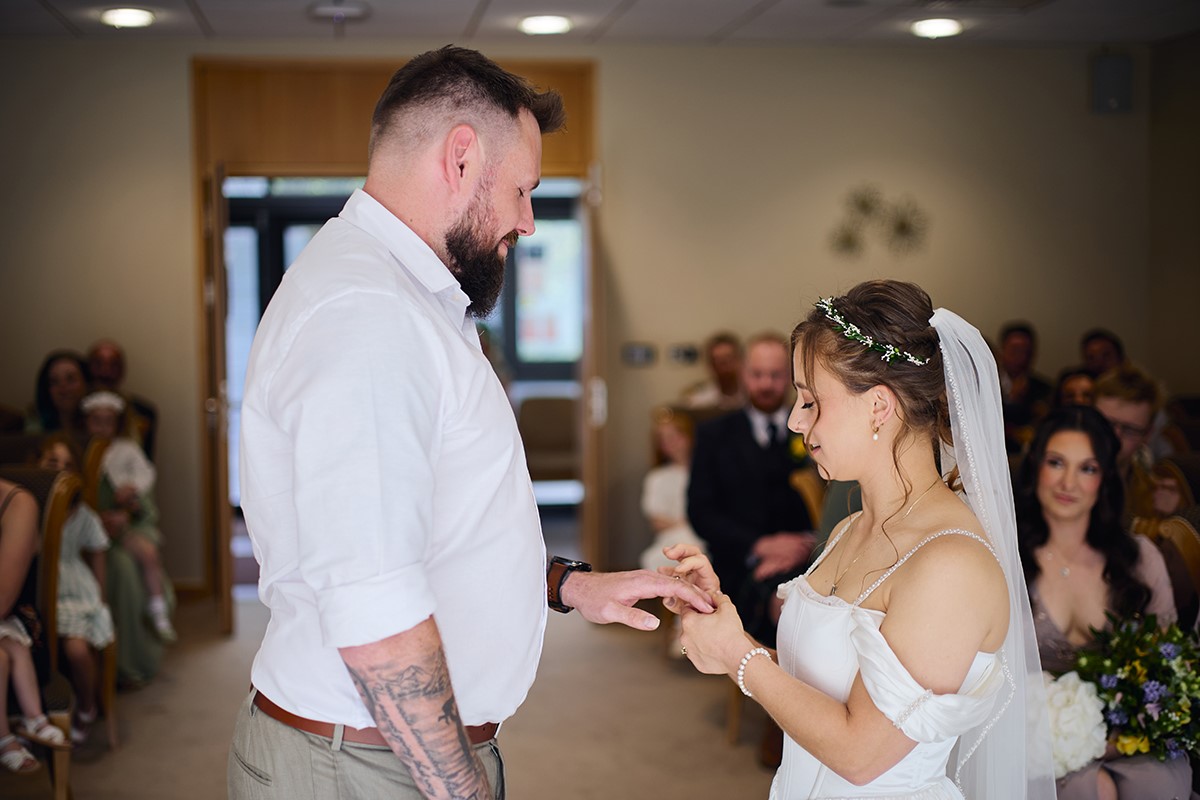 wedding at the Caerphilly Registry Office